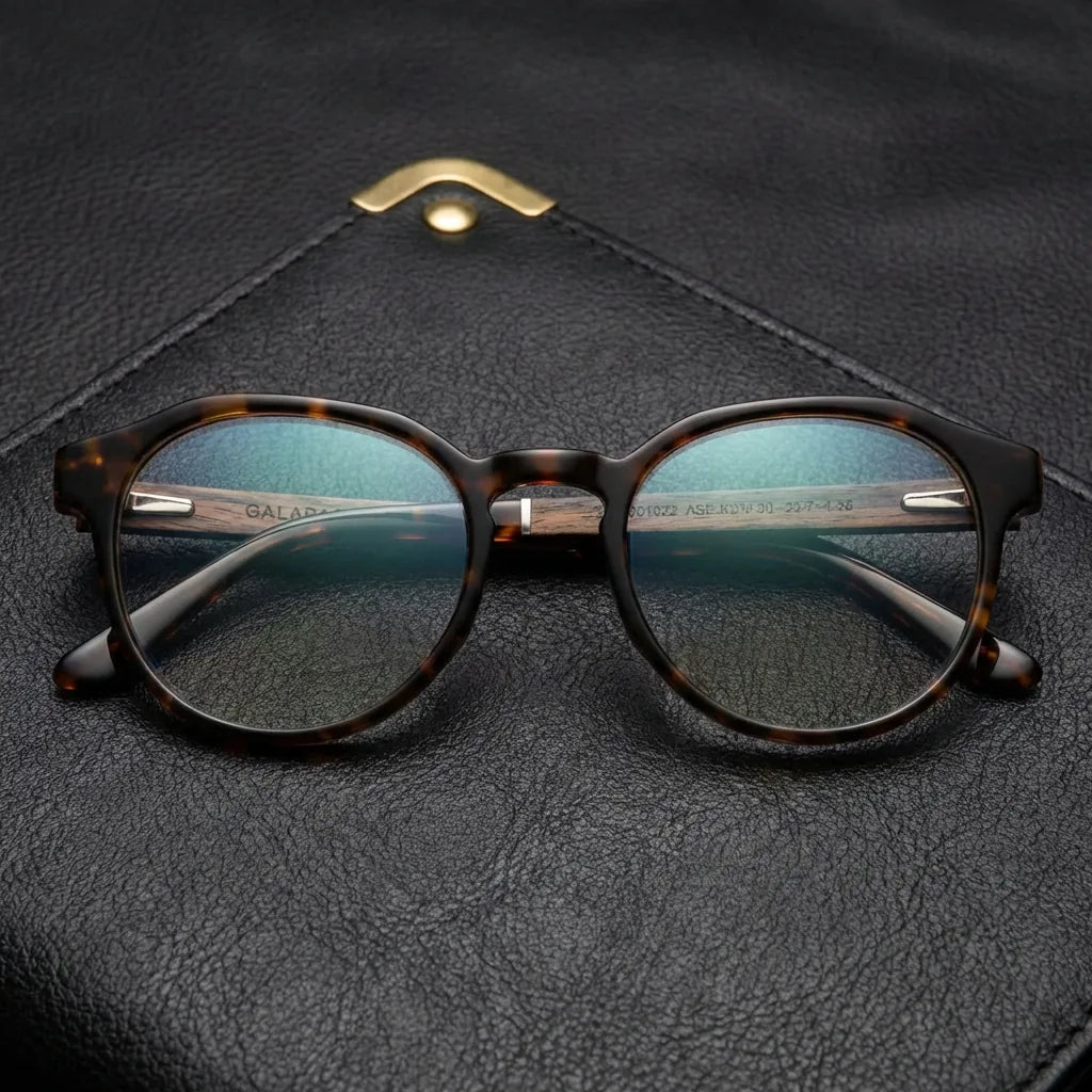 Galápagos marcos de lentes acabado estampado tortuga carey filtro luz azul para hombre y mujer #color_carey