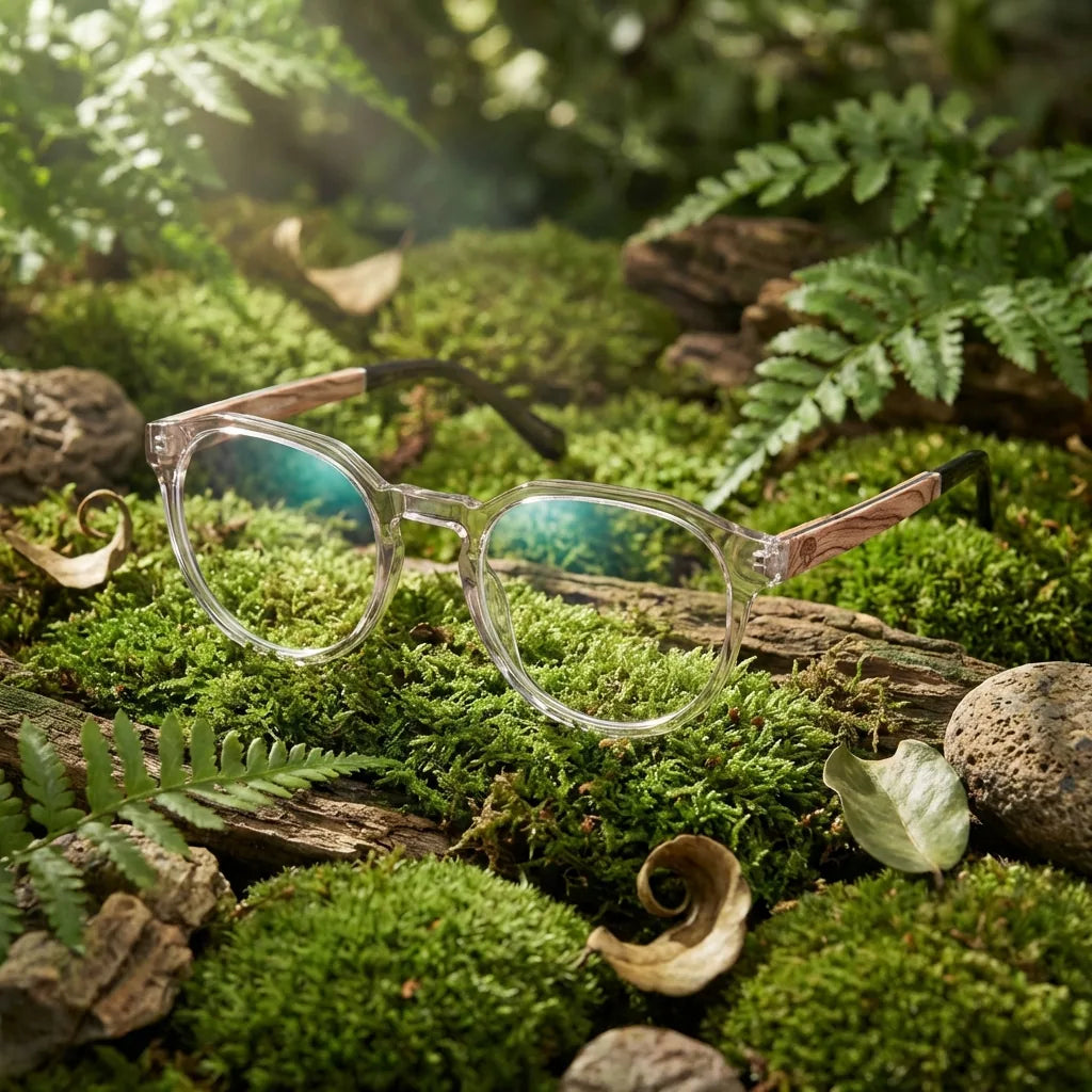 Galápagos lentes graduados transparente visto de frente hombre y mujer #color_transparente