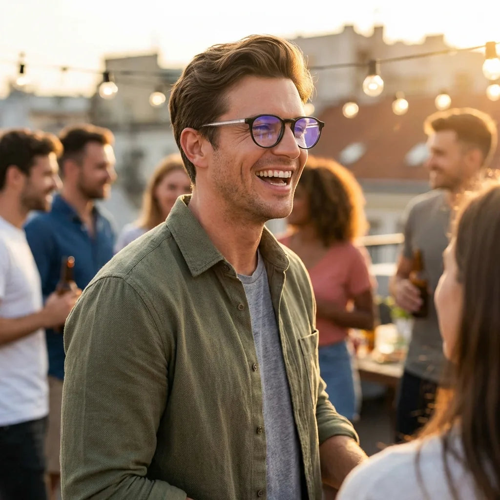 Galápagos lentes ópticos hombre tono negro en hombre outdoor #color_negro