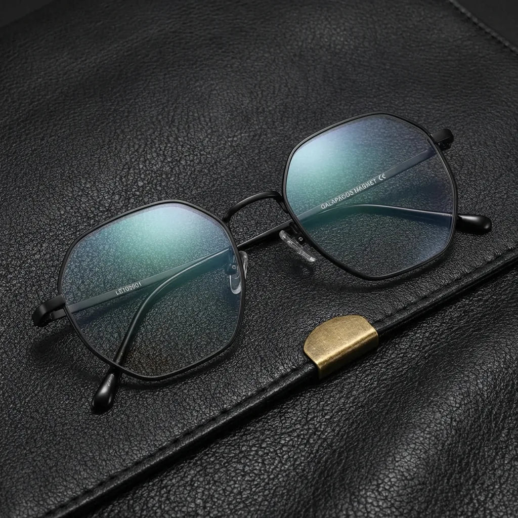 Diseño Galápagos Stainless lentes clip on hombre color negro clásico frontal #color_negro