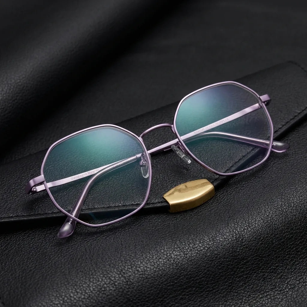 Morado Galápagos Stainless lentes ópticos y de sol magnéticos hombre y mujer frontal #color_morado