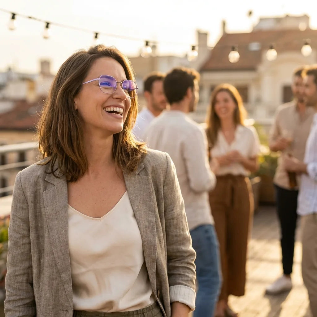 Galápagos Stainless sobrelentes con imán premium vista frontal tono morado #color_morado