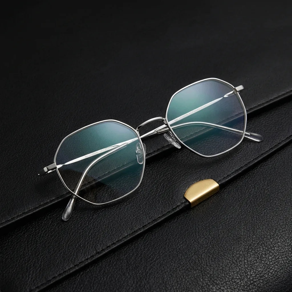 Frente del Galápagos Stainless lentes ópticos clip on con diseño intercambiable en plateado #color_plateado