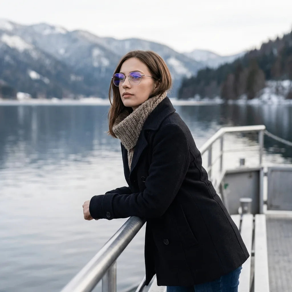 Galápagos Stainless sobrelentes plateado visto de frente hombre y mujer #color_plateado