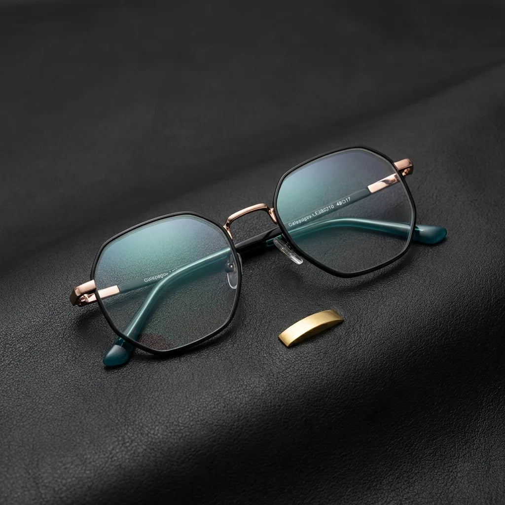 Galápagos Stainless lentes graduados con acabado clásico vista frontal negro clásico #color_negro
