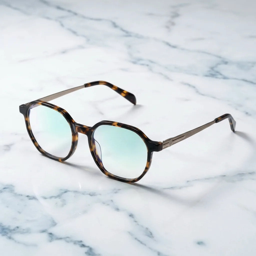 Galápagos Steel lentes ópticos mujer premium tono carey clásico vista frontal #color_carey