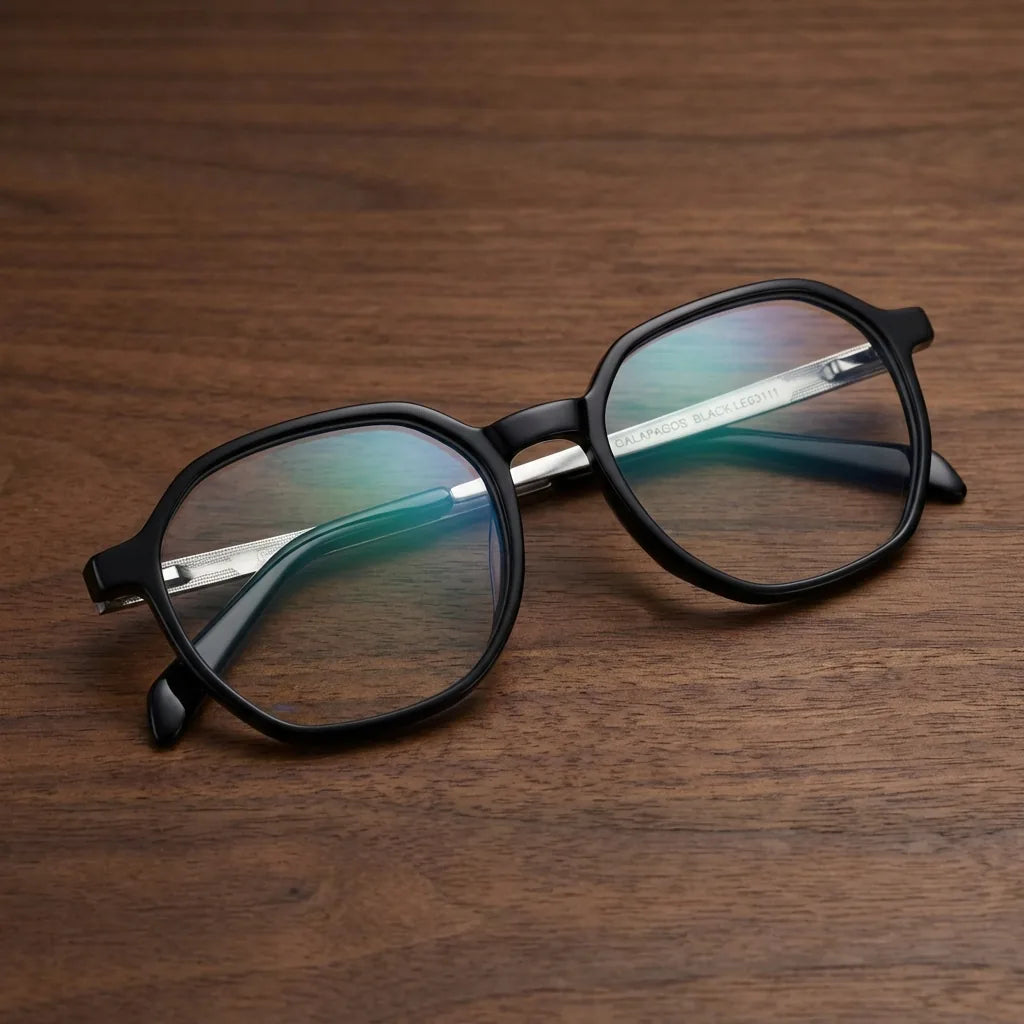 Galápagos Steel marcos de lentes color negro vista frontal #color_negro