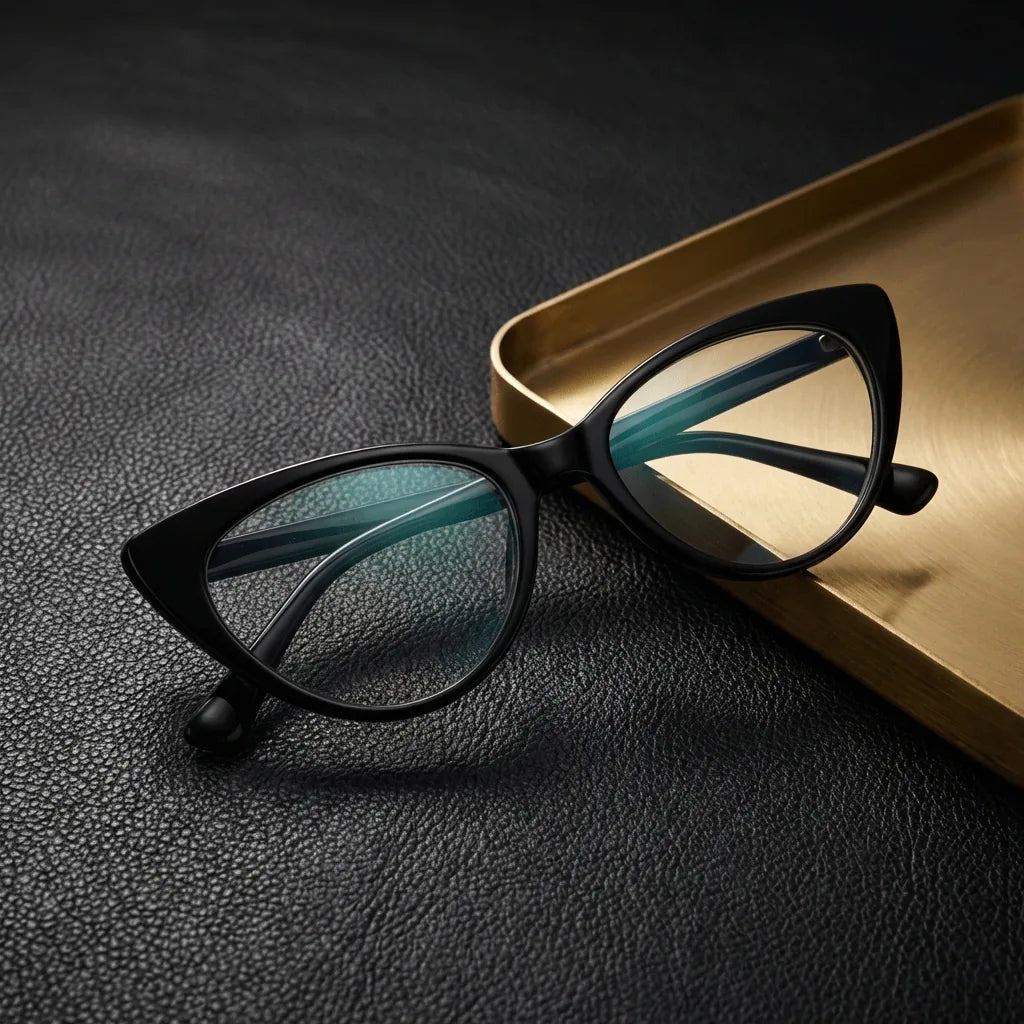 Vista frontal de Hamburgo lentes de lectura color negro para hombre y mujer #color_negro