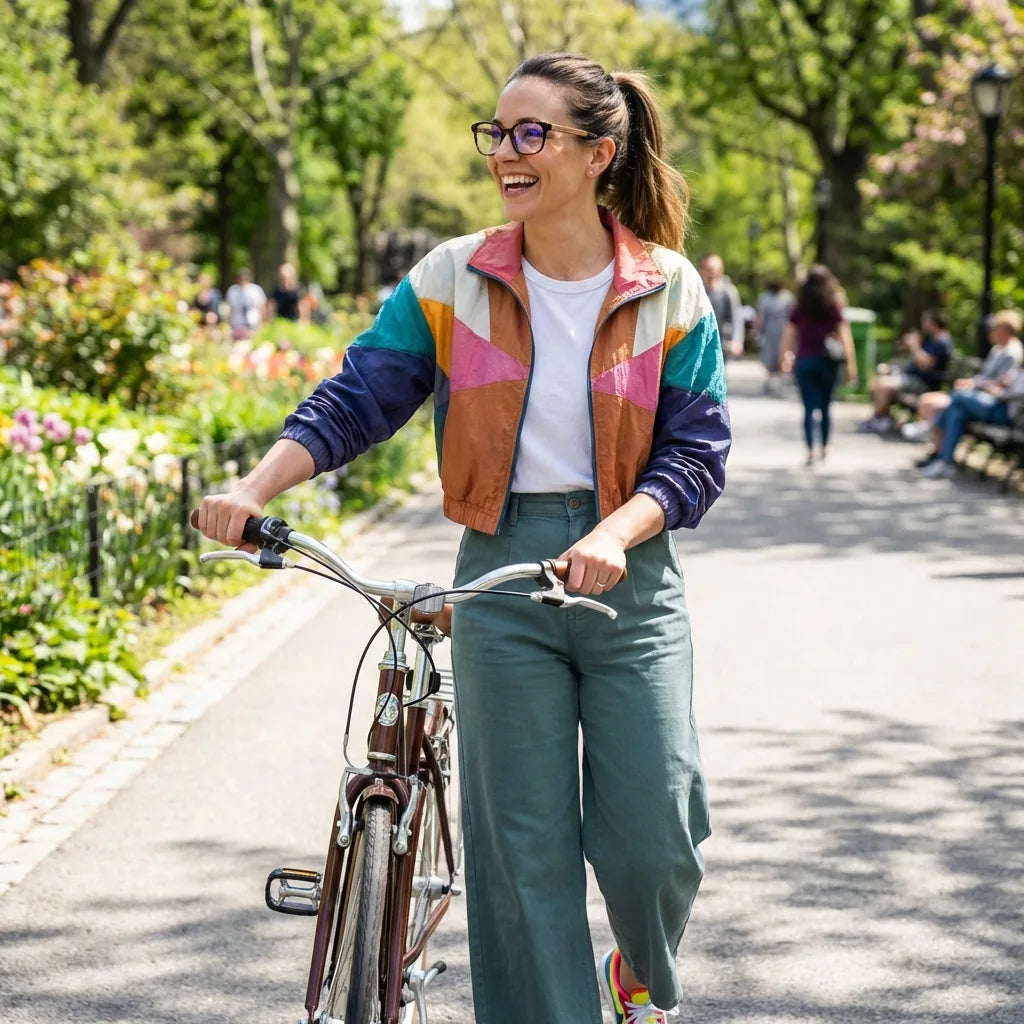Lentes ópticos Hanga Roa Carey mujer ciclista urbana estilo café Bonoboss #editorial_lifestyle4 #color_carey