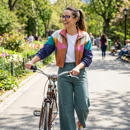 Lentes ópticos Hanga Roa Carey mujer ciclista urbana estilo café Bonoboss #editorial_lifestyle4 #color_carey