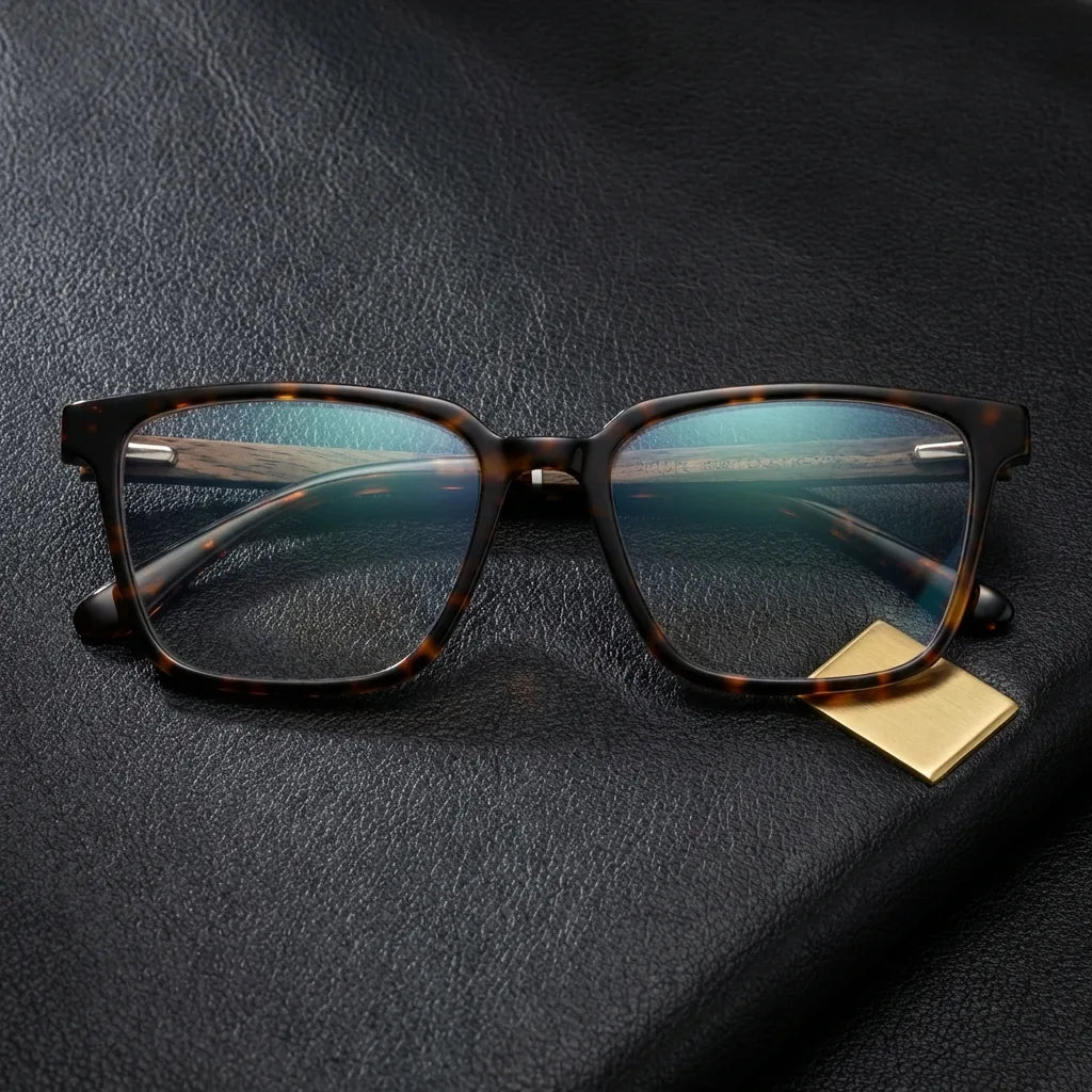 Kai Kai marcos de lentes acabado estampado tortuga carey filtro luz azul para hombre y mujer #color_carey