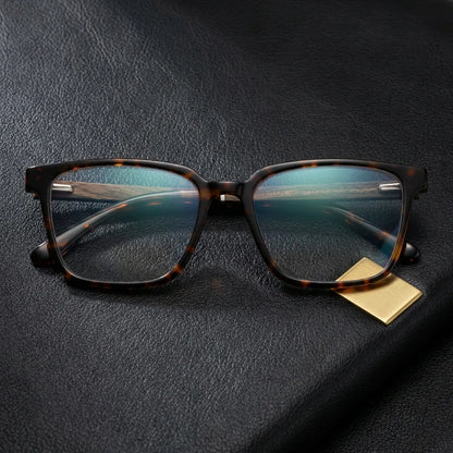 Kai Kai marcos de lentes acabado estampado tortuga carey filtro luz azul para hombre y mujer #color_carey