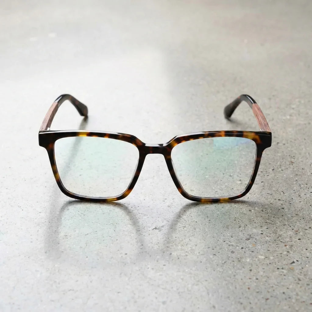 Vista frontal de Kai Kai gafas ópticos color marble para hombre y mujer #color_marble