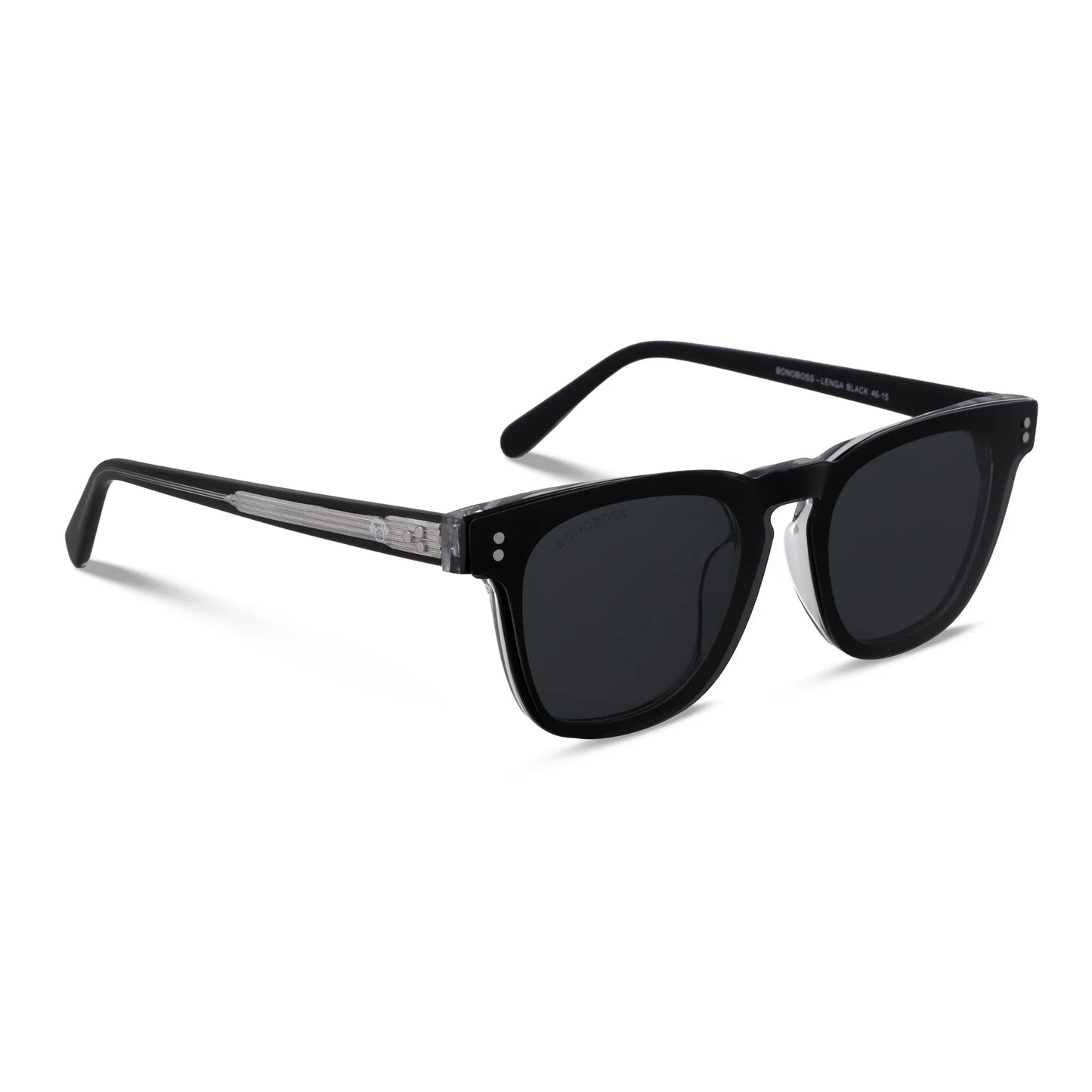 Lentes opticos Lenga Clip Sol Negro marco premium Bonoboss Chile #color_negro