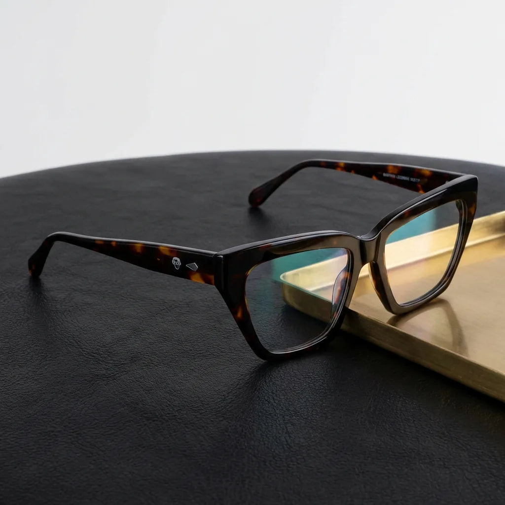 Vista frontal de Martina lentes ópticos hombre color carey tortoise #color_carey