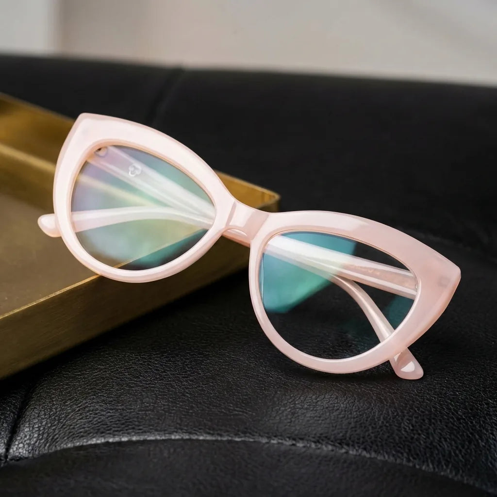 Montgat lentes ópticos rosado vista frontal para hombre y mujer #color_rosado