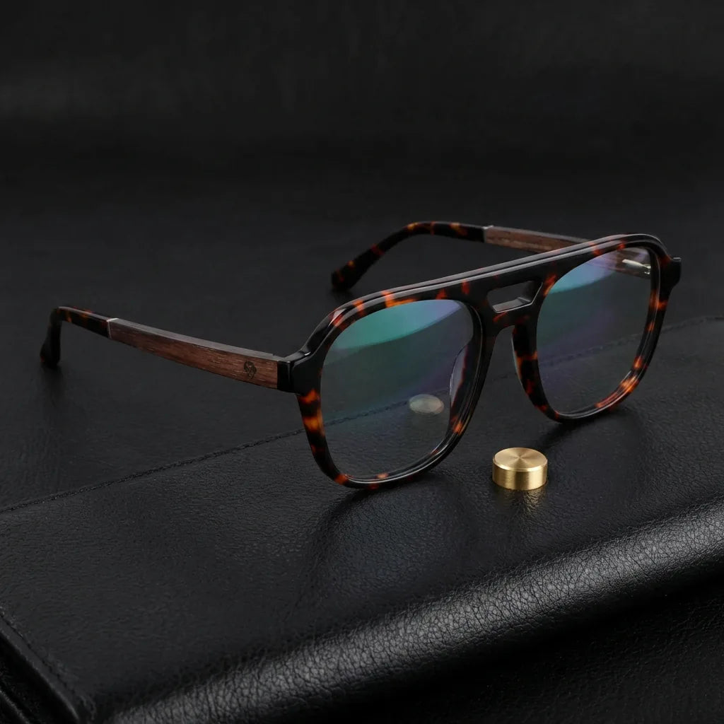 Vista frontal de Orson gafas ópticos color carey tortoise para hombre y mujer #color_carey