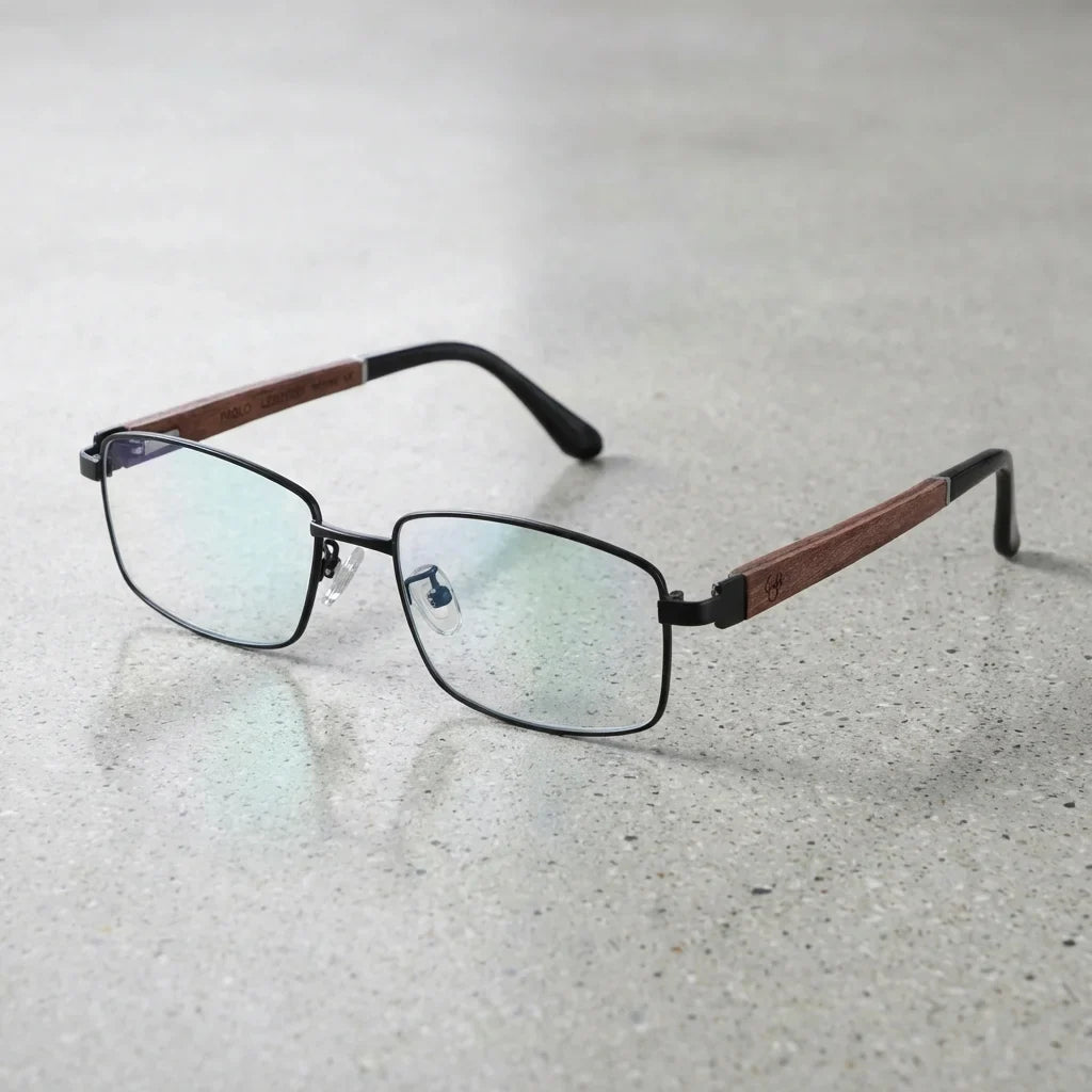 Lentes ópticos Pablo Negro sobre superficie premium calidad premium receta Bonoboss #editorial_banner_confianza #color_negro