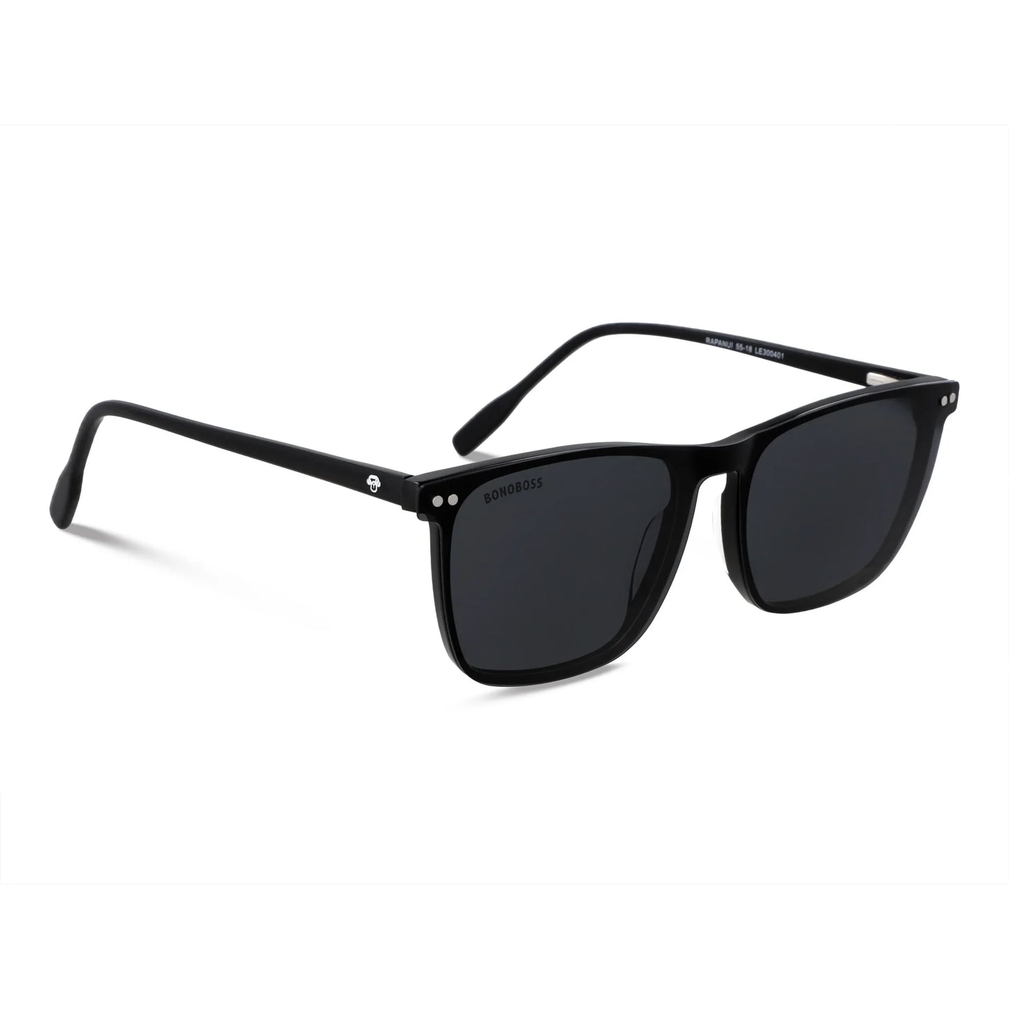 Lentes opticos Rapanui Clip Sol Negro marco premium Bonoboss Chile #color_negro