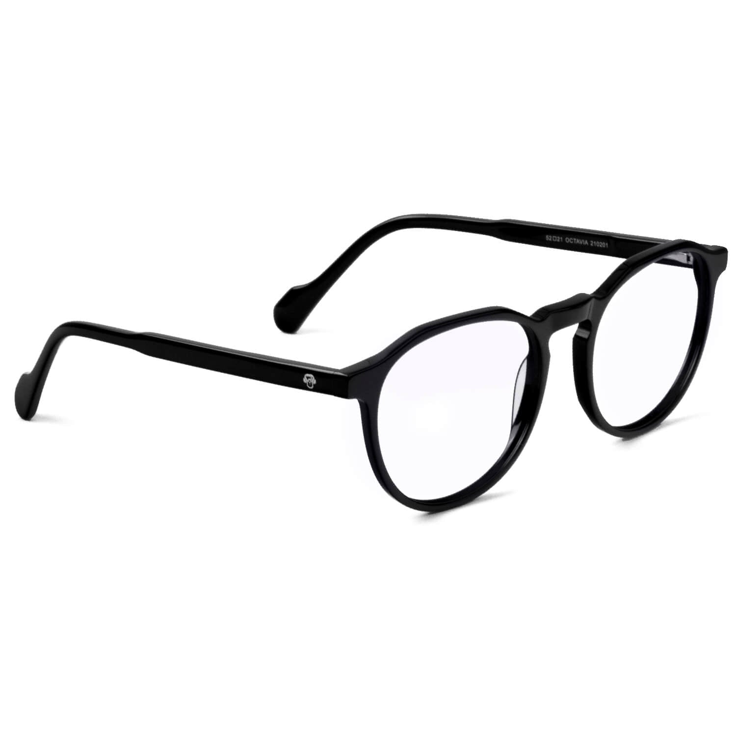 Hombre usando Galápagos lentes luz azul negro estilo lifestyle #color_black