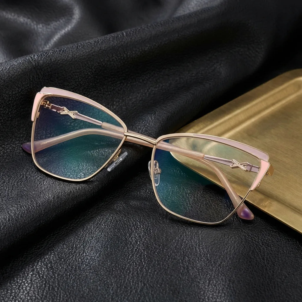 Sabrina lentes ópticos rosado diseño frontal para hombre y mujer #color_rosado