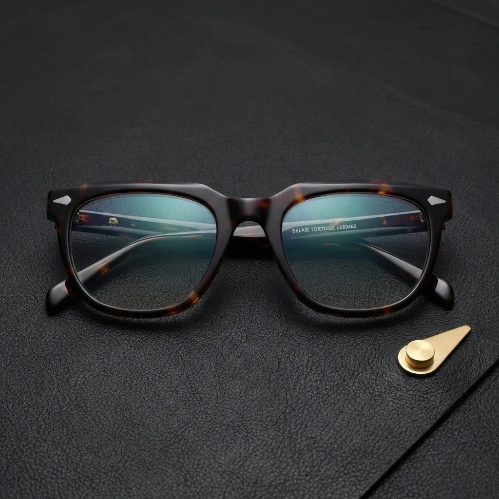 Frontal Selkie lentes ópticos hombre estampado tortuga carey bisagra reforzada #color_carey
