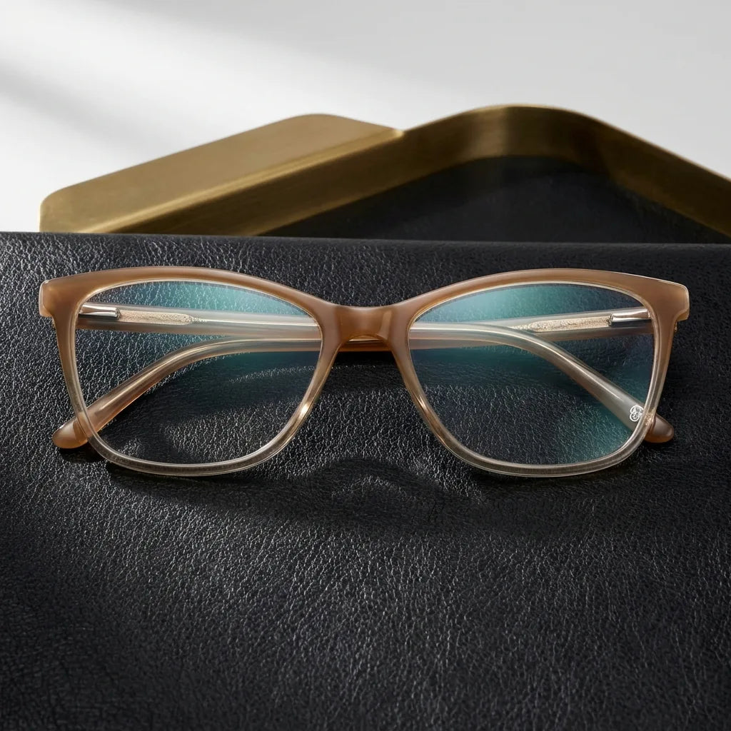 Frontal Sofia L lentes ópticos hombre amarillo vivo diseño ligero #color_amarillo