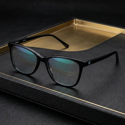 Vista frontal de Sofia L gafas ópticos mujer color negro #color_negro