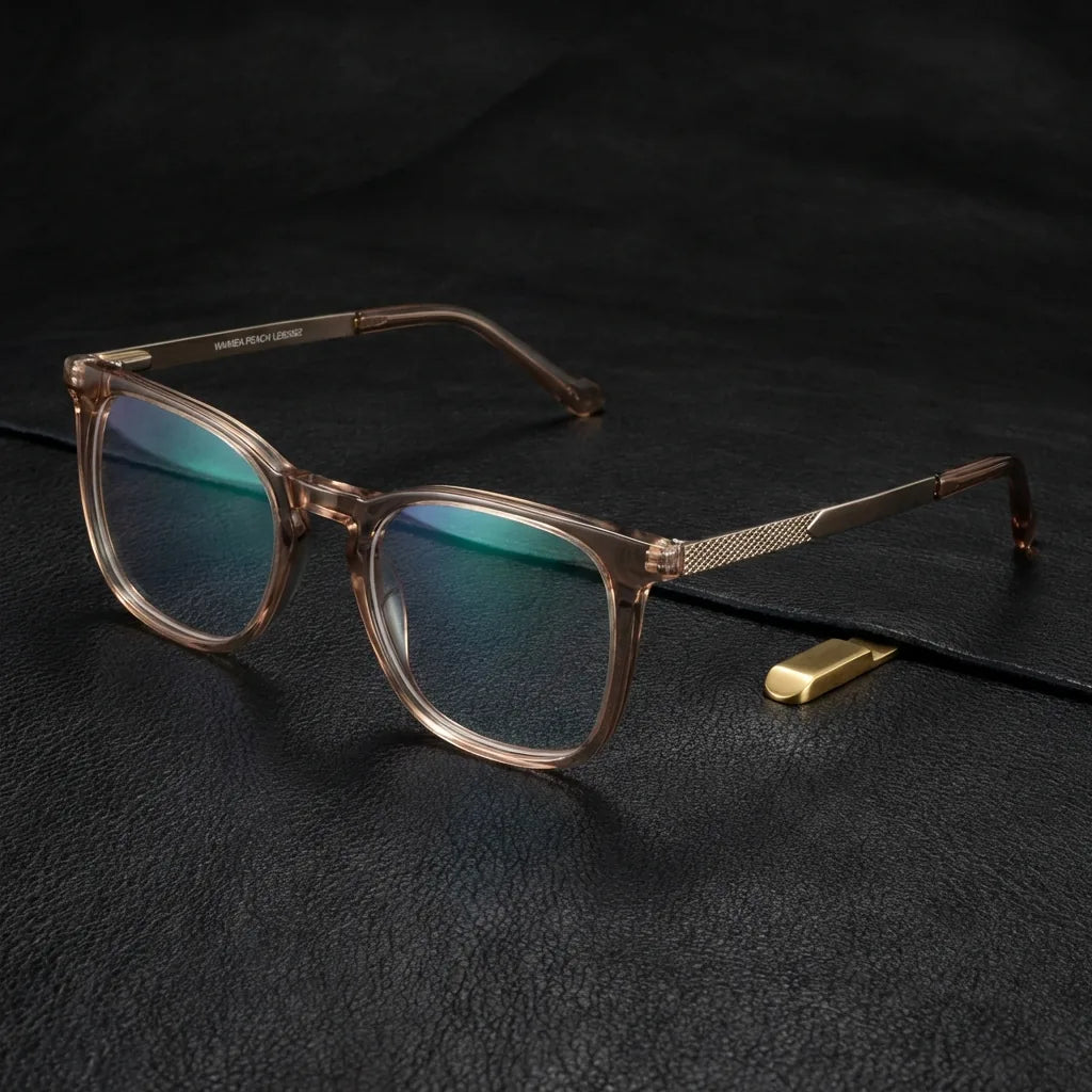 Waimea Steel lentes ópticos champagne vista frontal para hombre y mujer #color_champagne