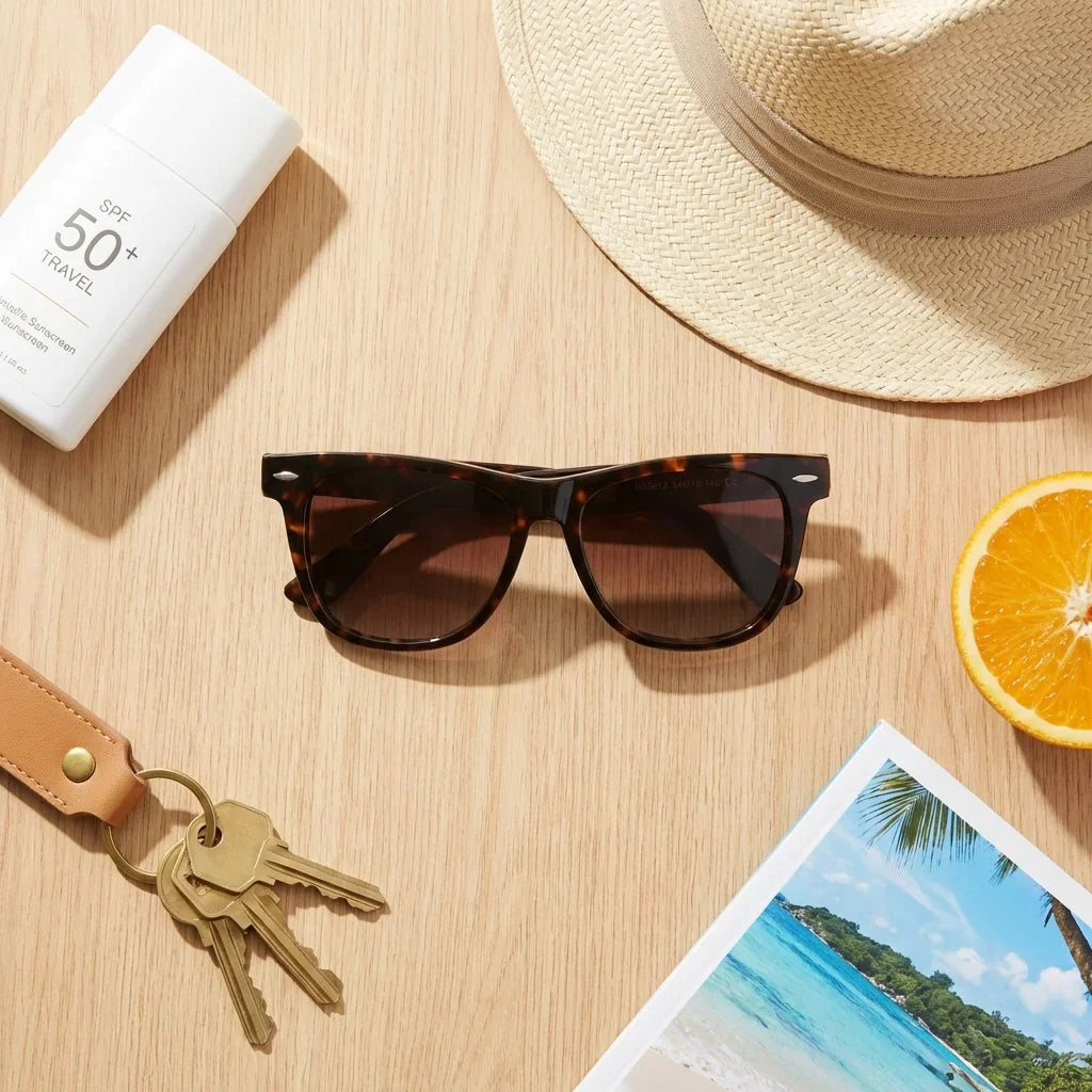 Frontal Valencia gafas de sol estampado tortuga carey plástico reciclado #color_carey