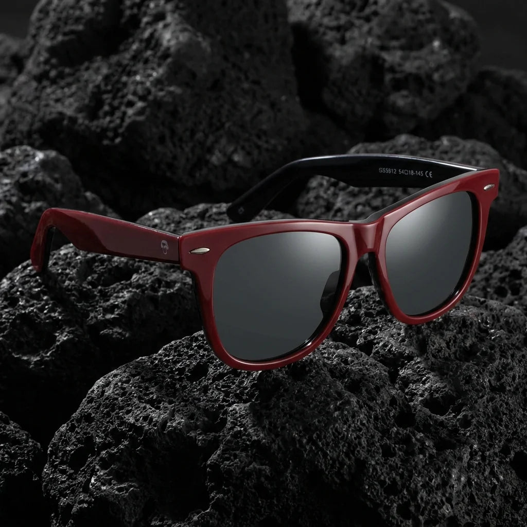 Rojo clásico Valencia lentes de sol UV400 unisex frontal #color_rojo