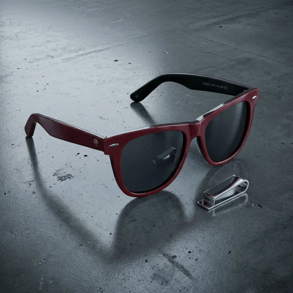 Valencia lentes polarizados hombre rojo diseño frontal #color_rojo