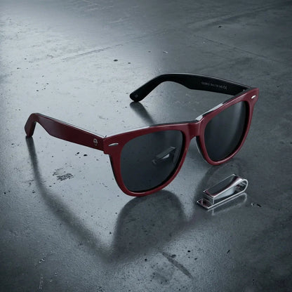Valencia lentes polarizados hombre rojo diseño frontal #color_rojo