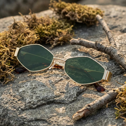 Frontal Valkyrie lentes de sol hombre verde militar G15 plástico reciclado #color_g15
