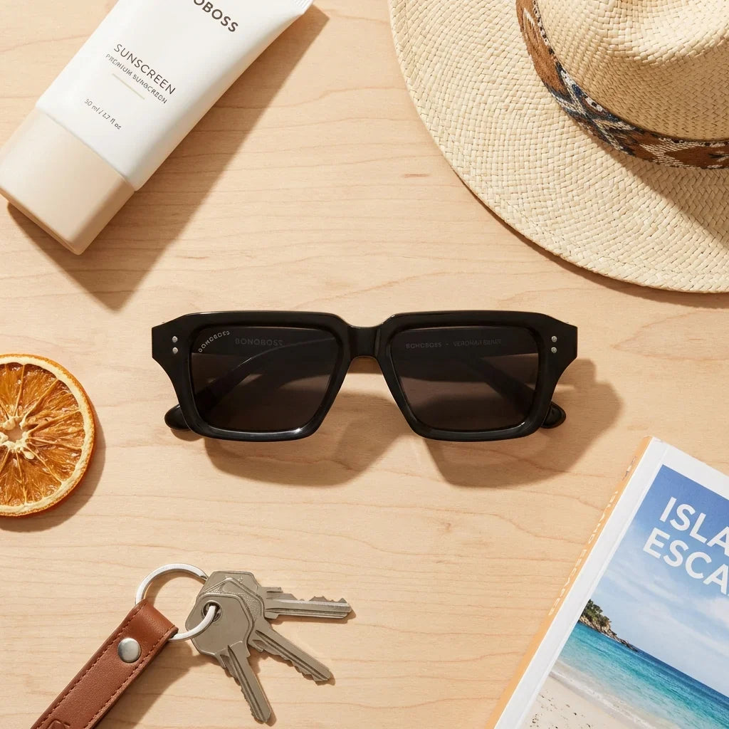 Lentes sol Verona polarizados RPET reciclado del oceano dark composicion summer essentials verano femenino Bonoboss #editorial_detail1 #color_dark