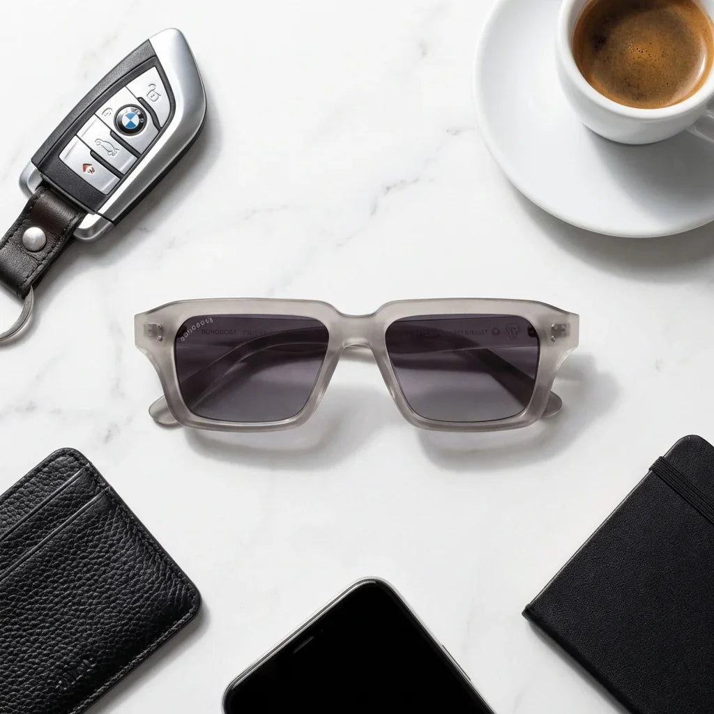 Lentes sol Verona polarizados RPET reciclado del oceano gray composicion urban kit look diario femenino Bonoboss #editorial_detail2 #color_gray