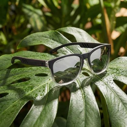 Primer plano frontal Waimea lentes de sol mujer espejado gris #color_espejado-gris