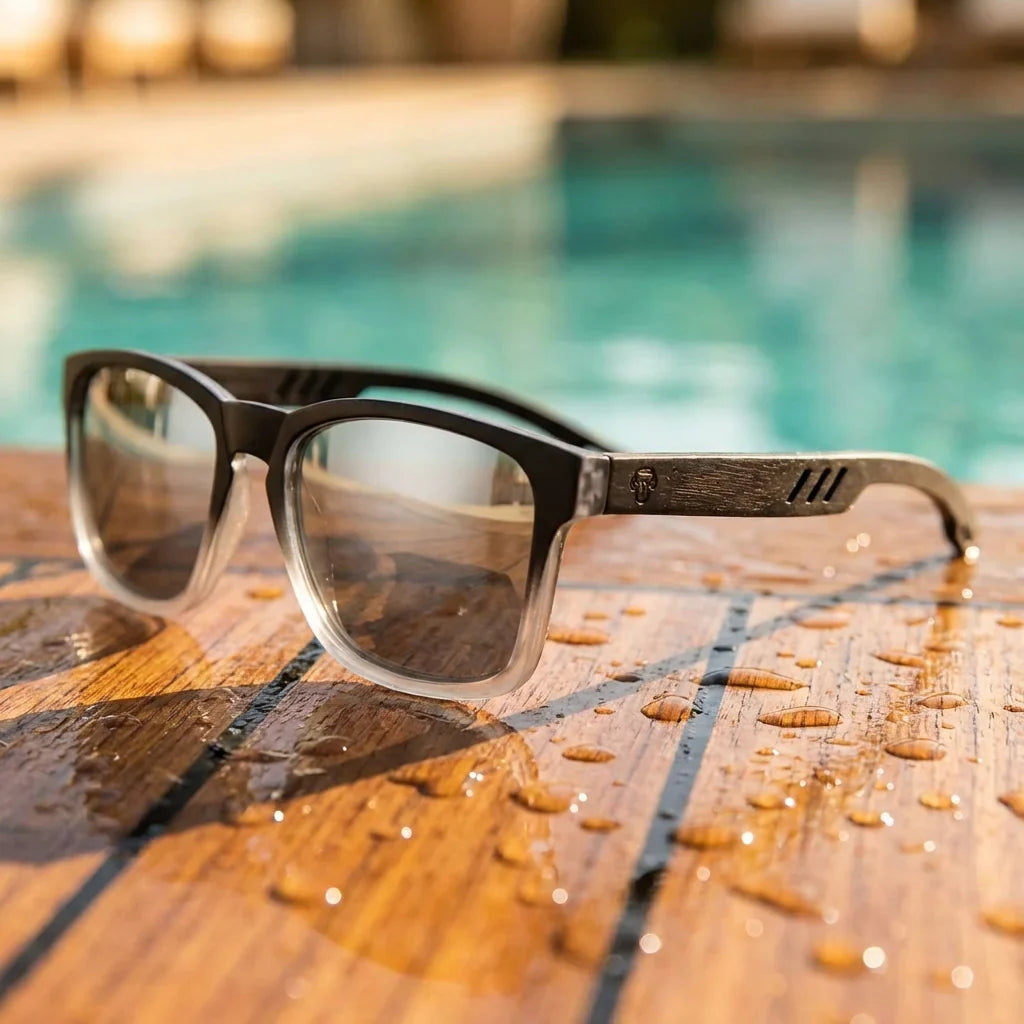 Waimea clásico lentes ópticos espejado gris vista frontal con antireflejo #color_espejado-gris