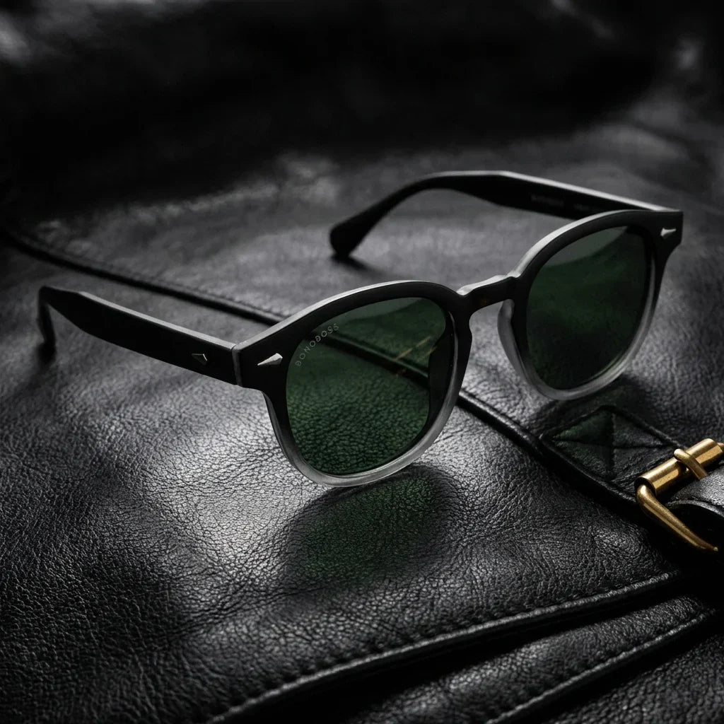 Waimea RPET en verde G15 lentes de sol hombre de frente patas de madera #color_g15