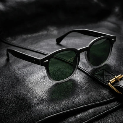 Waimea RPET en verde G15 lentes de sol hombre de frente patas de madera #color_g15