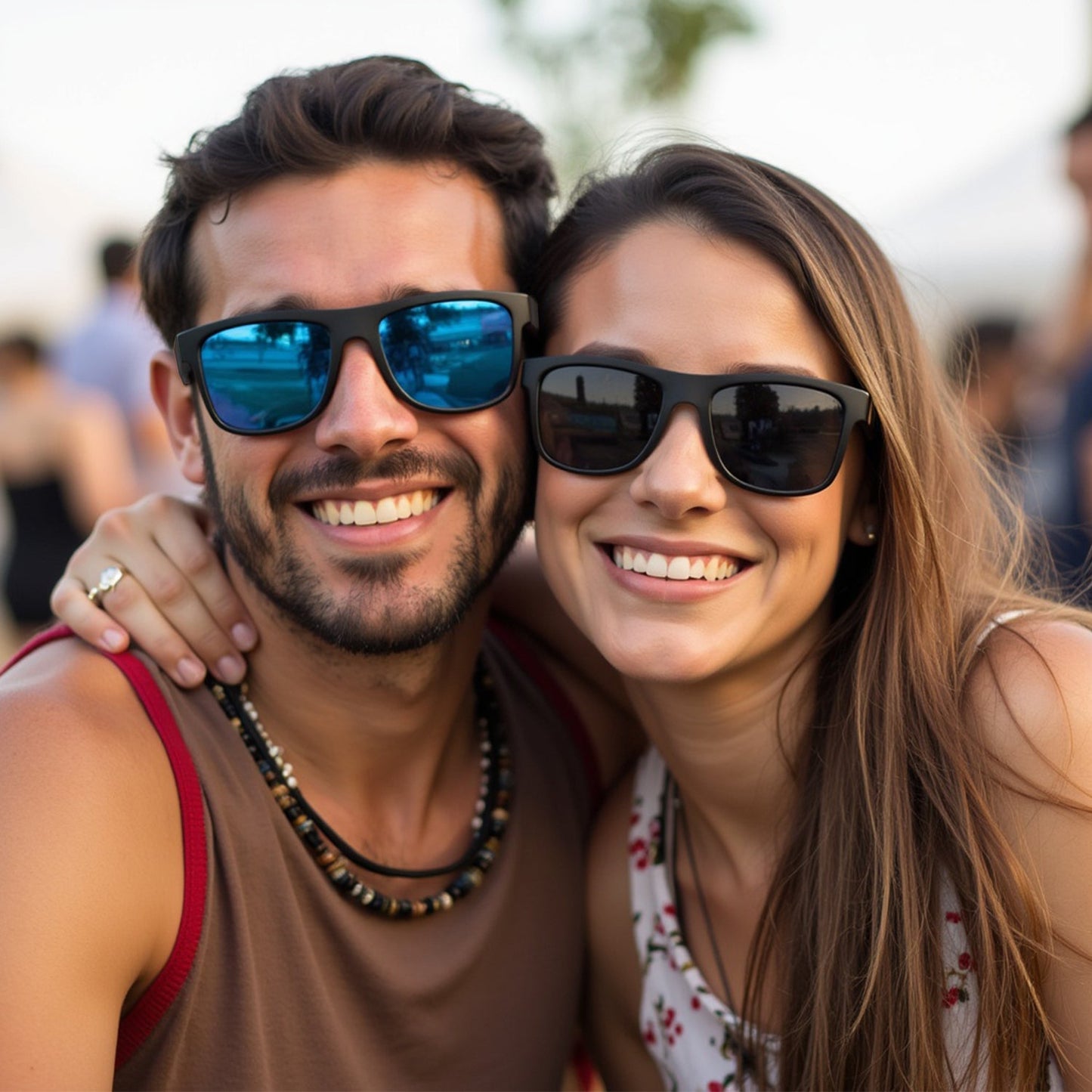 anteojos de sol rectangulares polarizados negros para hombre y mujer con lentes de color azul espejado sky hombre mujer #color_sky