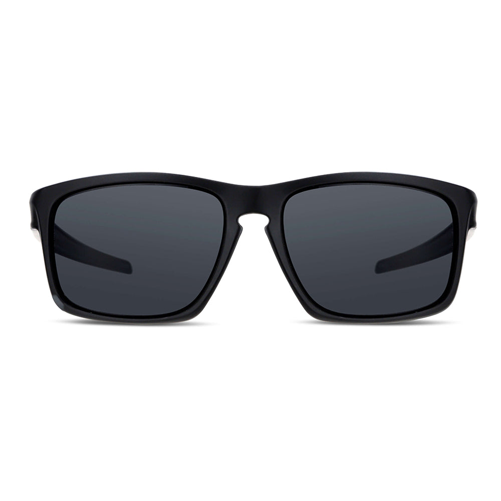 Packshot frontal Lautaro RPET lentes polarizados hombre color negro #color_negro
