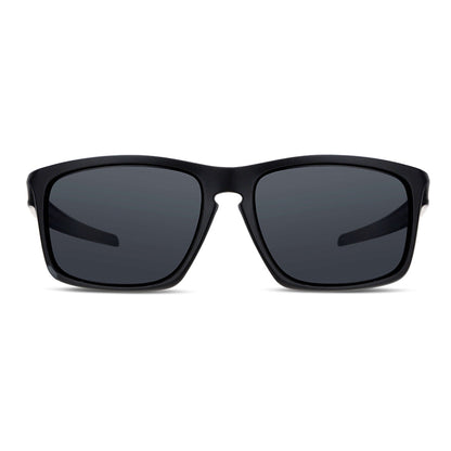 Packshot frontal Lautaro RPET lentes polarizados hombre color negro #color_negro