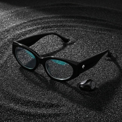 Negro azabache Milán lentes ópticos mujer vista de frente #color_negro