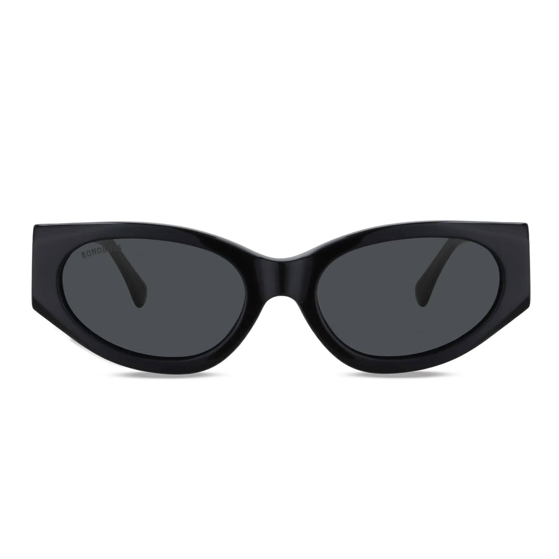 Milán lentes polarizados hombre estilo retro presentación frontal tono negro #color_negro
