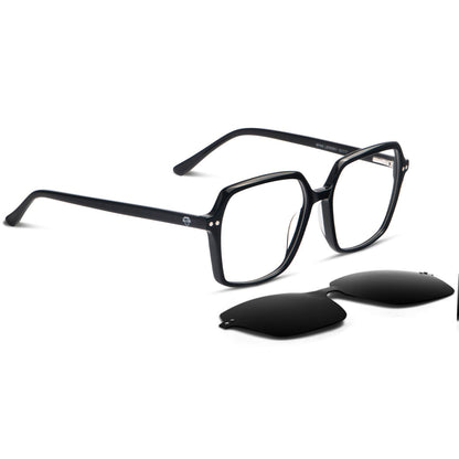 Myka Clip Sol lentes clip on mujer negro perspectiva 3/4 #color_negro