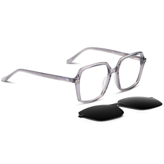Myka Clip Sol lentes clip on transparente perspectiva 3/4 para mujer #color_transparente