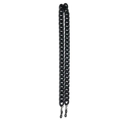 straps o colgante de anteojos fashion de moda para mujer con acetato reciclado de color negro #color_negro
