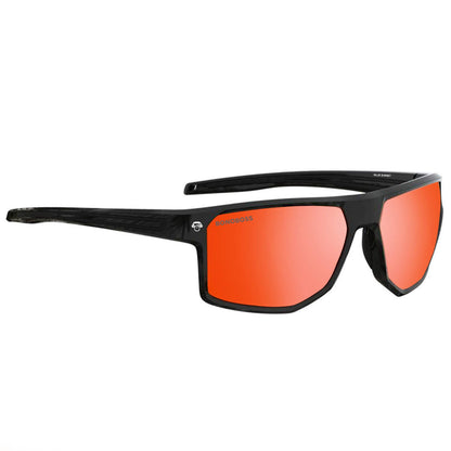 anteojos de sol deportivos polarizados  para hombre y mujer de color rojo curvos #color_espejado-naranjo