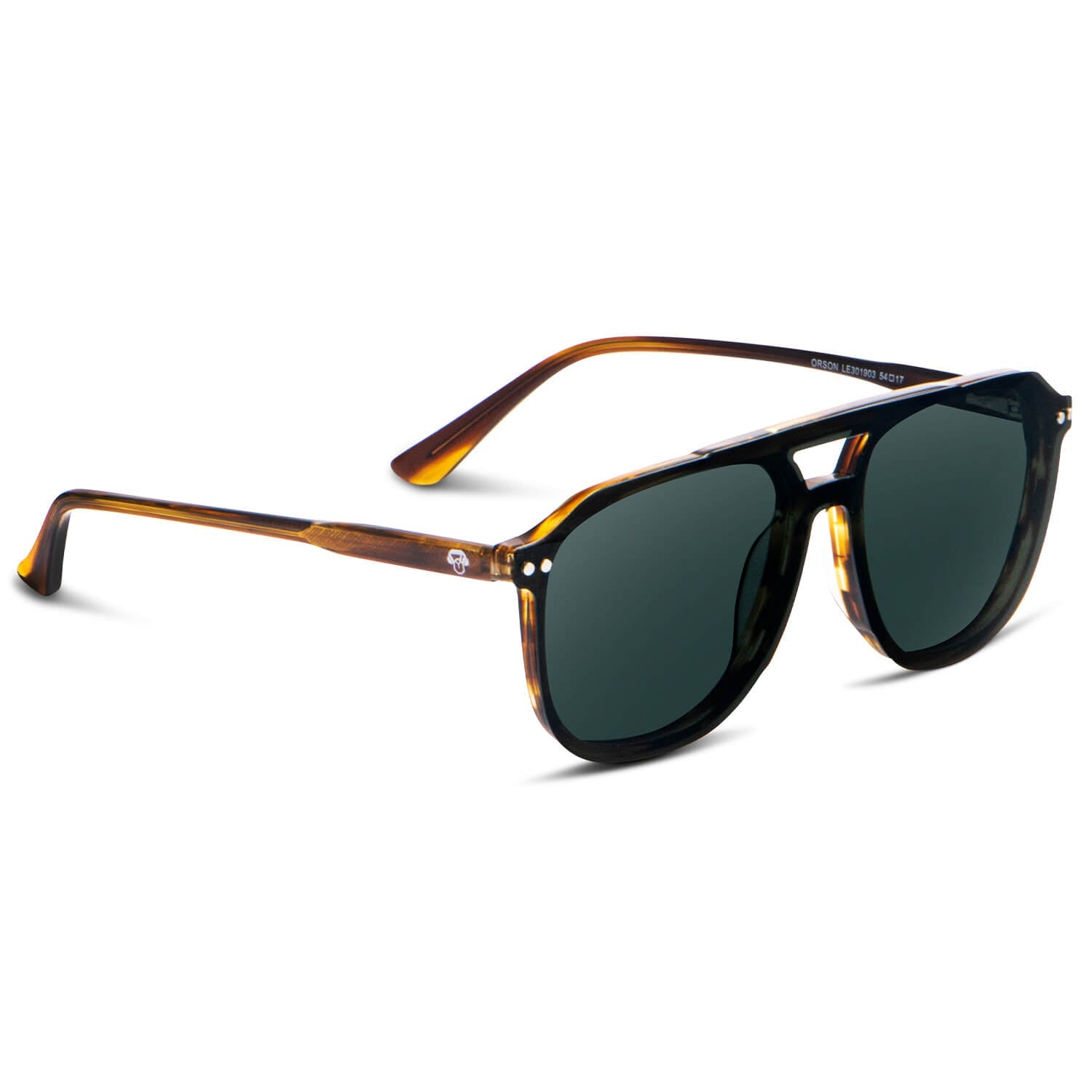 anteojos o marcos opticos ovalados amarillos sobre lente clip sol iman polarizado para hombre y mujer vista frontal #color_yellow